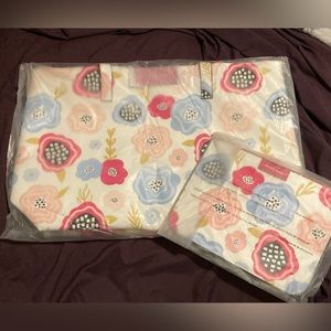 Tote bag and matching wallet/necessity bag